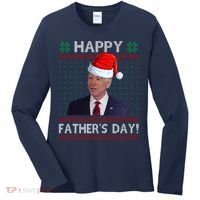 Happy Father's Day Funny Joe Biden Christmas Women's Long Sleeve Shirt thumb 0