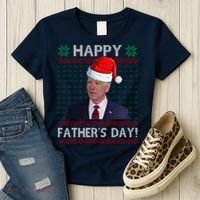 Happy Father's Day Funny Joe Biden Christmas Women's T-Shirt thumb 3