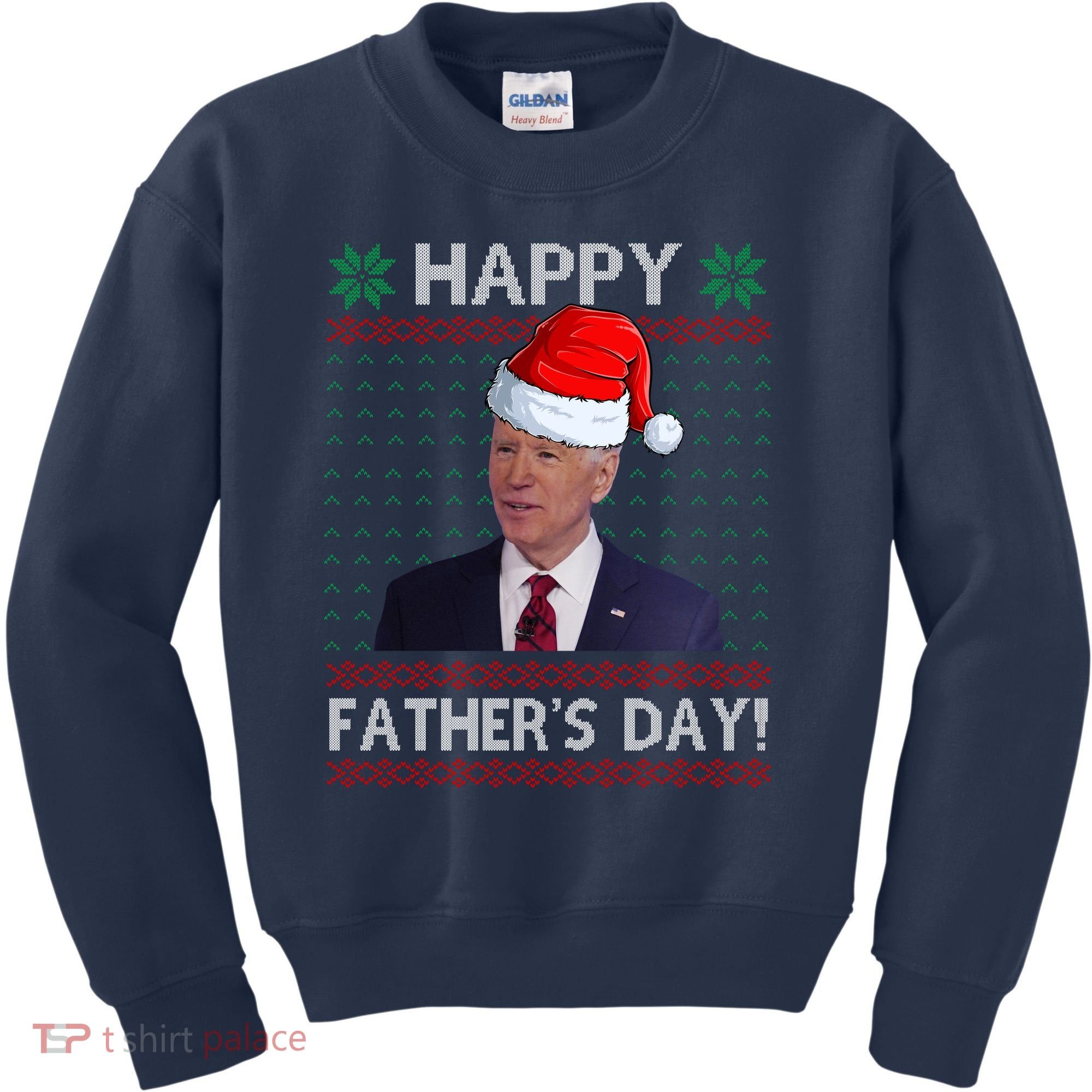 Happy Father's Day Funny Joe Biden Christmas Kids Sweatshirt