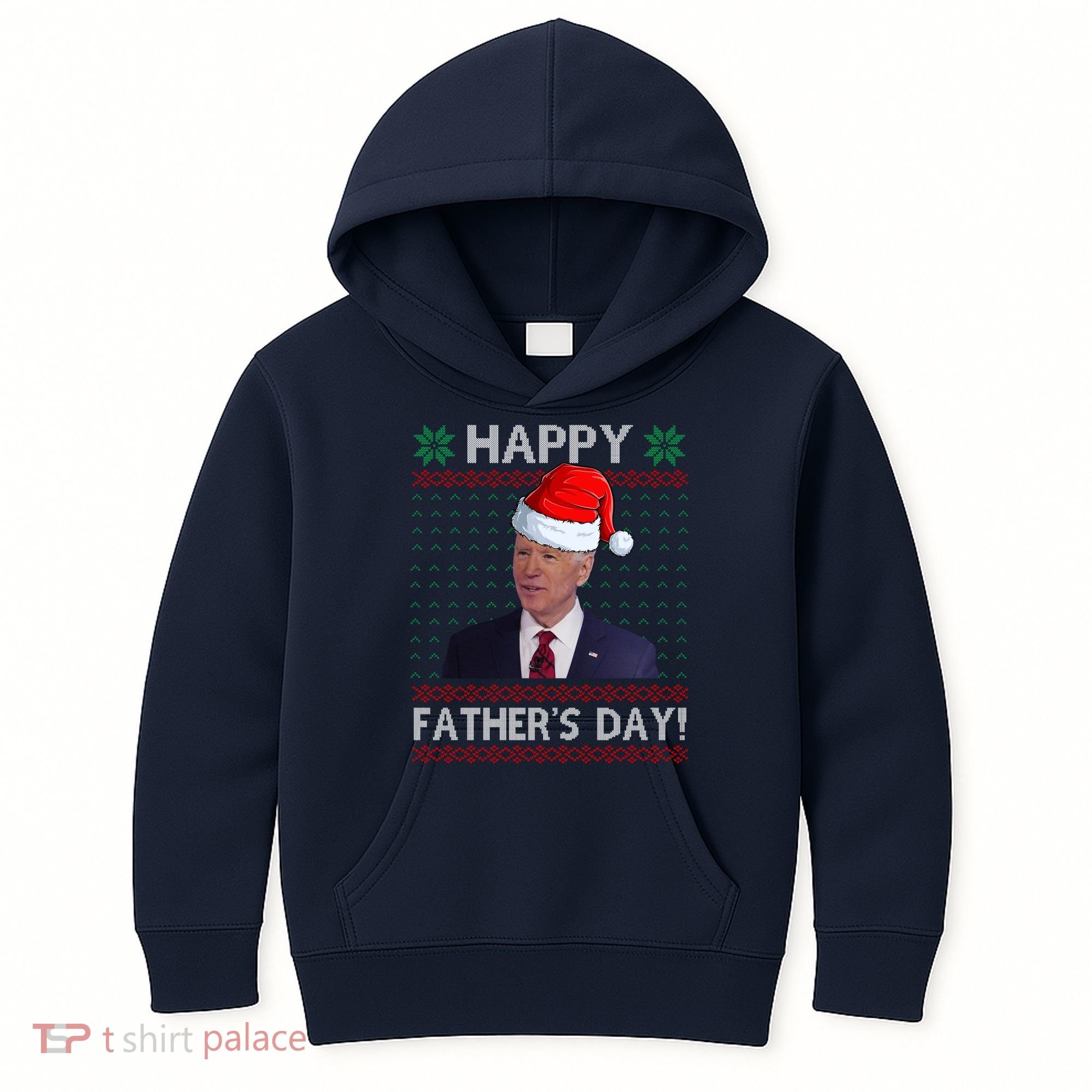 Happy Father's Day Funny Joe Biden Christmas Kids Hoodie