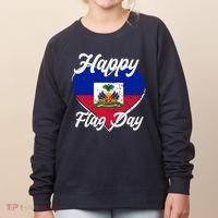 Happy Flag Day 1804 Haiti Haitian Independence Women's Sweatshirt thumb 0