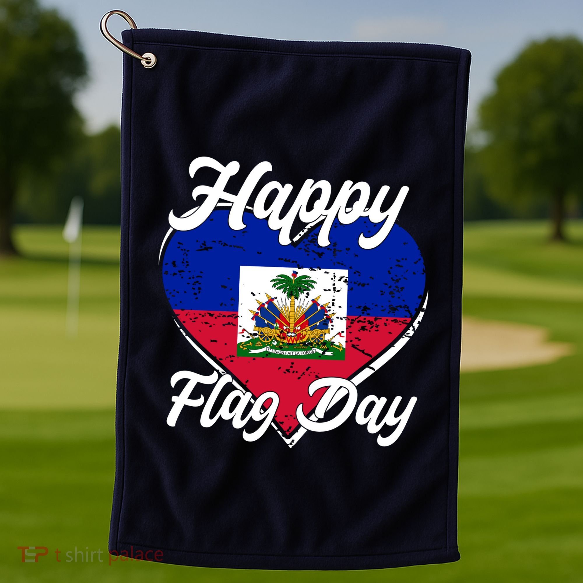 Happy Flag Day 1804 Haiti Haitian Independence Golf Towel