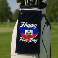 Happy Flag Day 1804 Haiti Haitian Independence Golf Towel thumb 2