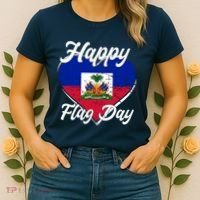Happy Flag Day 1804 Haiti Haitian Independence Women's T-Shirt thumb 2