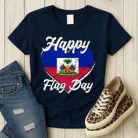 Happy Flag Day 1804 Haiti Haitian Independence Women's T-Shirt thumb 3