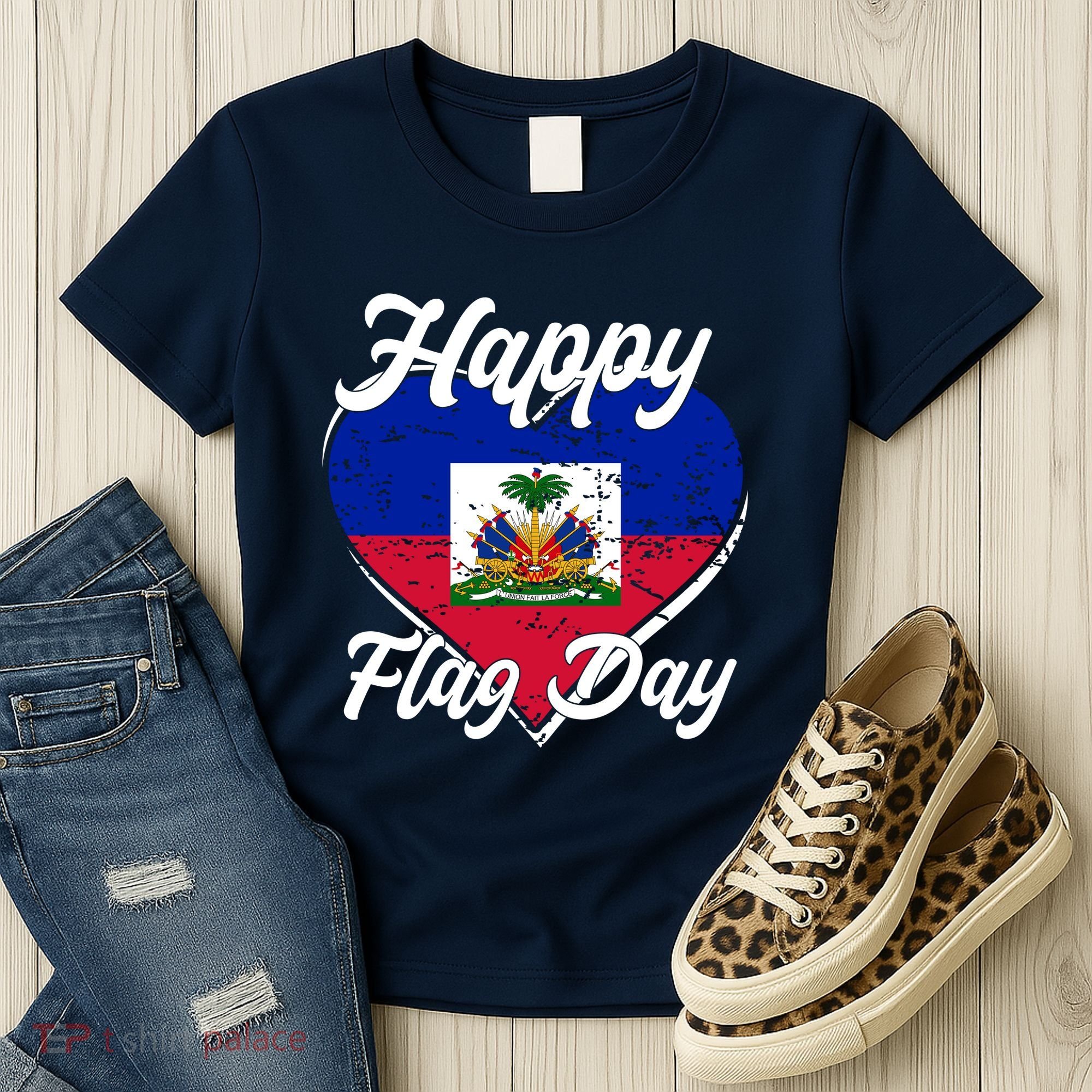Happy Flag Day 1804 Haiti Haitian Independence Women's T-Shirt