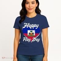Happy Flag Day 1804 Haiti Haitian Independence Women's T-Shirt thumb 4