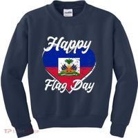 Happy Flag Day 1804 Haiti Haitian Independence Kids Sweatshirt thumb 0