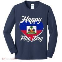 Happy Flag Day 1804 Haiti Haitian Independence Kids Long Sleeve Shirt thumb 0