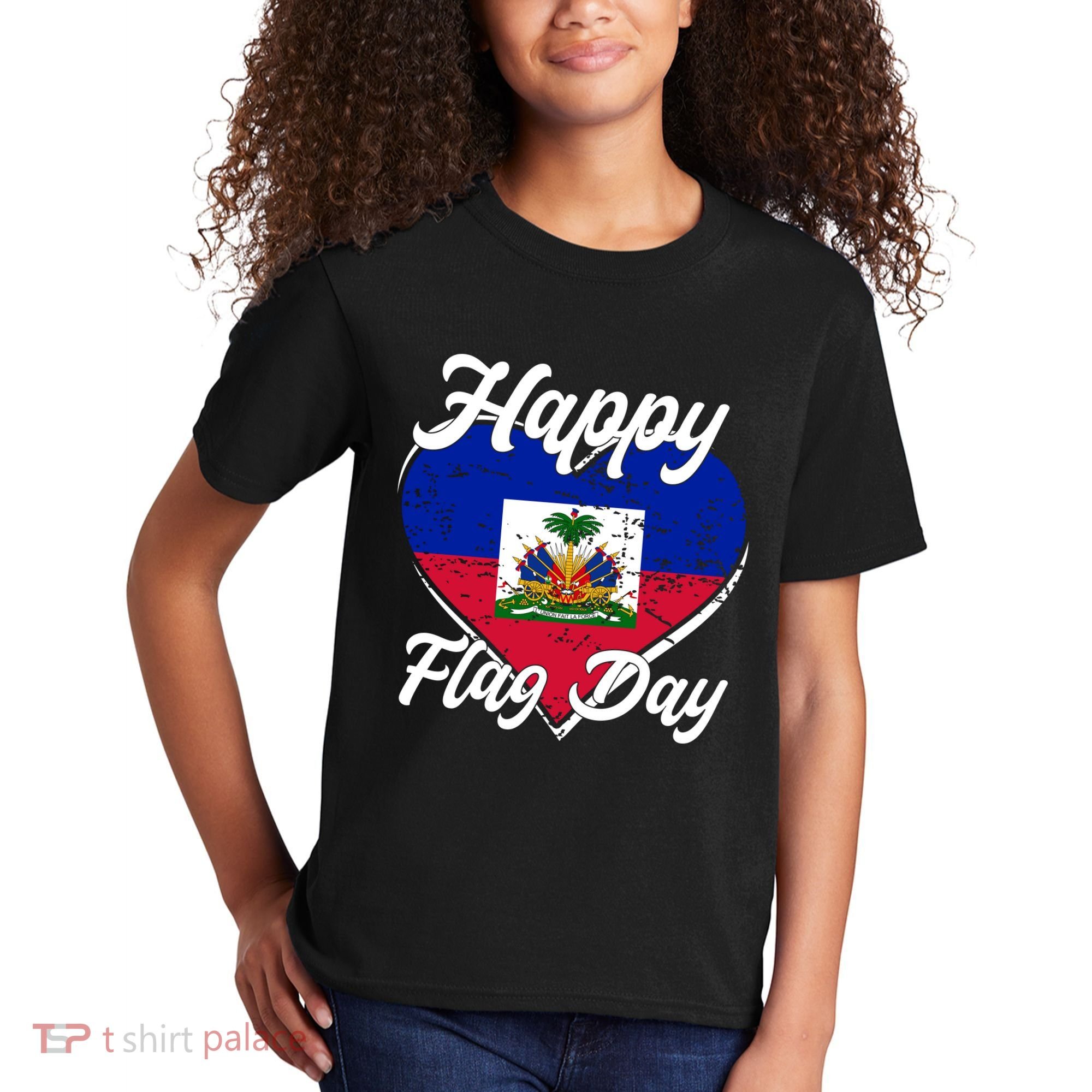 Happy Flag Day 1804 Haiti Haitian Independence Kids T-Shirt