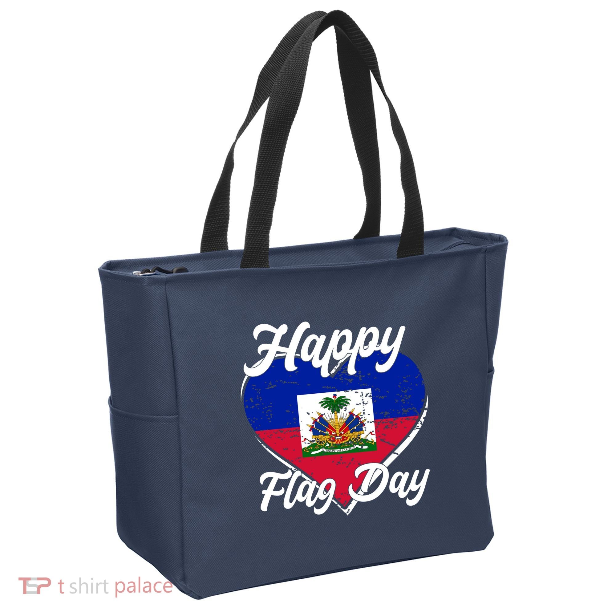 Happy Flag Day 1804 Haiti Haitian Independence Tote Bag