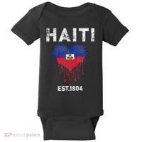 Haiti Flag Day Haitians Flag Pride Baby Bodysuit thumb 0