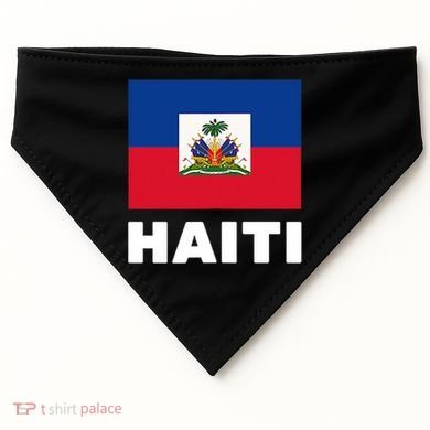 Haitian Flag Day Cool Haiti Flag Pride USA-Made Doggie Bandana