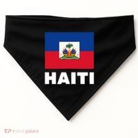 Haitian Flag Day Cool Haiti Flag Pride USA-Made Doggie Bandana thumb 0