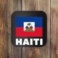 Haitian Flag Day Cool Haiti Flag Pride Coaster thumb 0