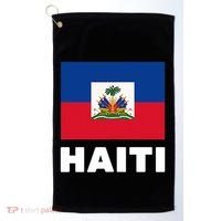 Haitian Flag Day Cool Haiti Flag Pride Golf Towel thumb 0