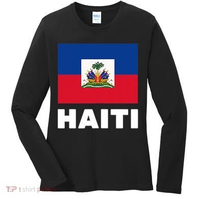 Haitian Flag Day Cool Haiti Flag Pride Women's Long Sleeve Shirt