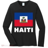 Haitian Flag Day Cool Haiti Flag Pride Women's Long Sleeve Shirt thumb 0