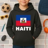 Haitian Flag Day Cool Haiti Flag Pride Kids Hoodie thumb 2