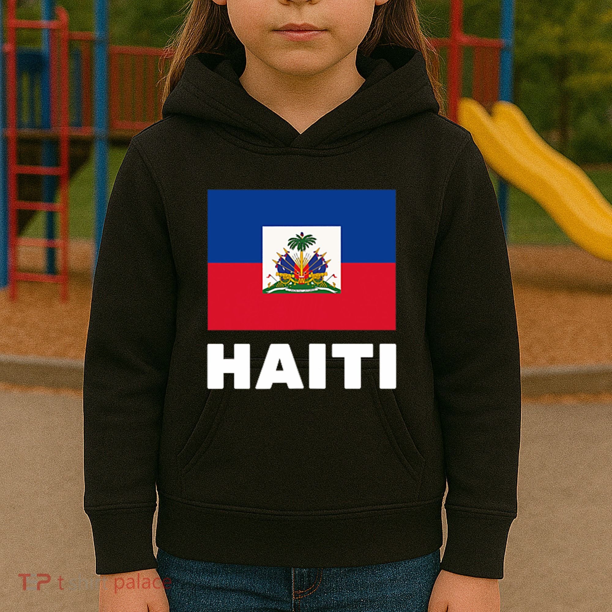 Haitian Flag Day Cool Haiti Flag Pride Kids Hoodie