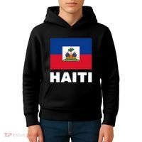 Haitian Flag Day Cool Haiti Flag Pride Kids Hoodie thumb 4