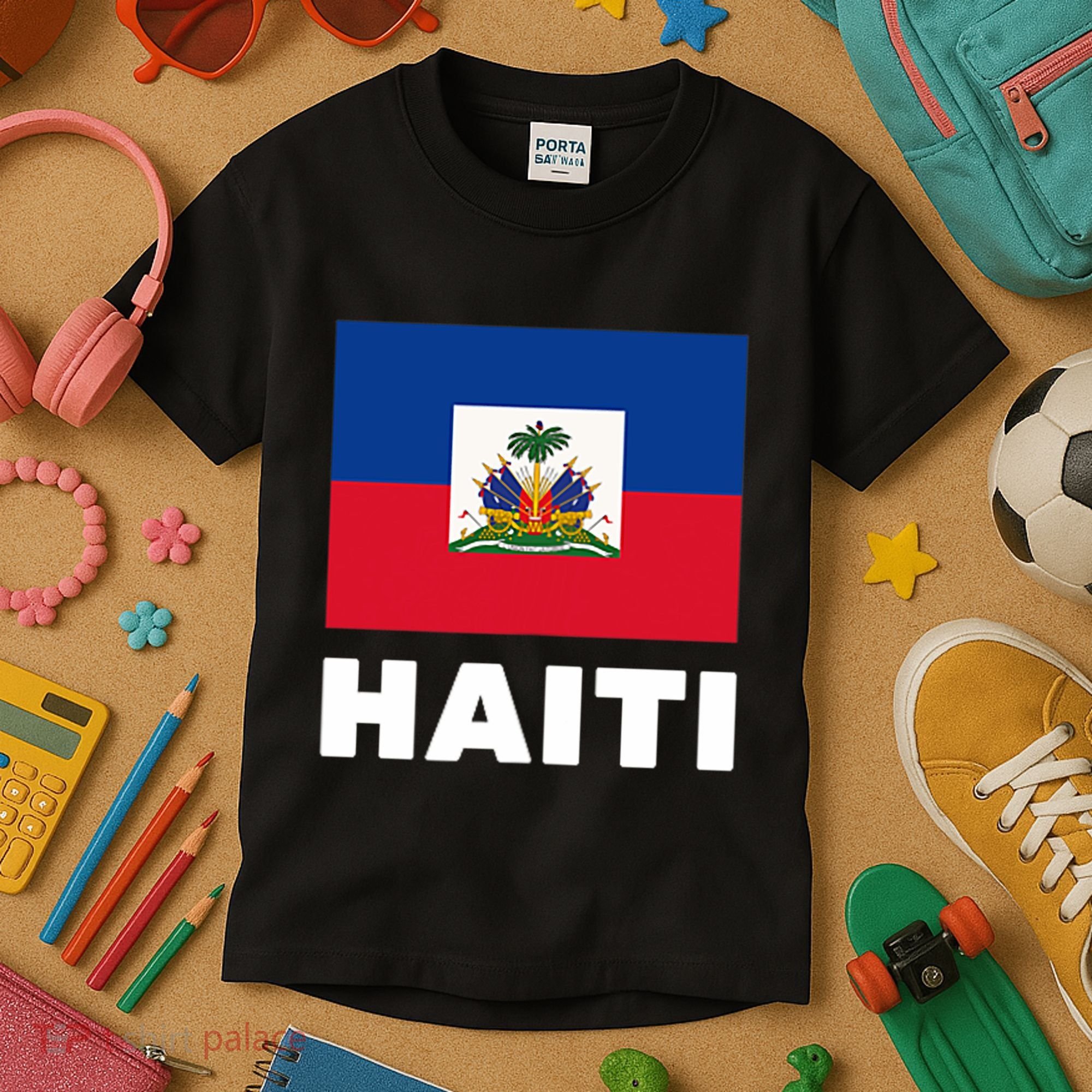 Haitian Flag Day Cool Haiti Flag Pride Kids T-Shirt