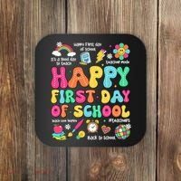 Happy First Day Of School Teacher 1st Back To School Coaster thumb 0