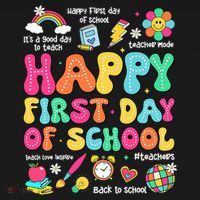 Happy First Day Of School Teacher 1st Back To School Pajama Set thumb 2
