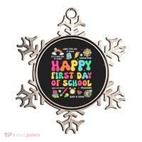 Happy First Day Of School Teacher 1st Back To School Ornament thumb 0