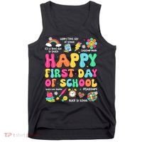 Happy First Day Of School Teacher 1st Back To School Tank Top thumb 0