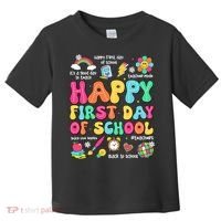 Happy First Day Of School Teacher 1st Back To School Toddler T-Shirt thumb 0