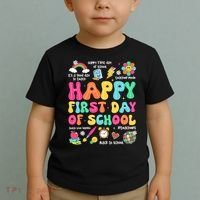 Happy First Day Of School Teacher 1st Back To School Toddler T-Shirt thumb 2