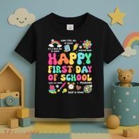Happy First Day Of School Teacher 1st Back To School Toddler T-Shirt thumb 3