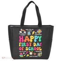 Happy First Day Of School Teacher 1st Back To School Tote Bag thumb 0