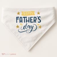 Happy Fathers Day Celebration Gift USA-Made Doggie Bandana thumb 0