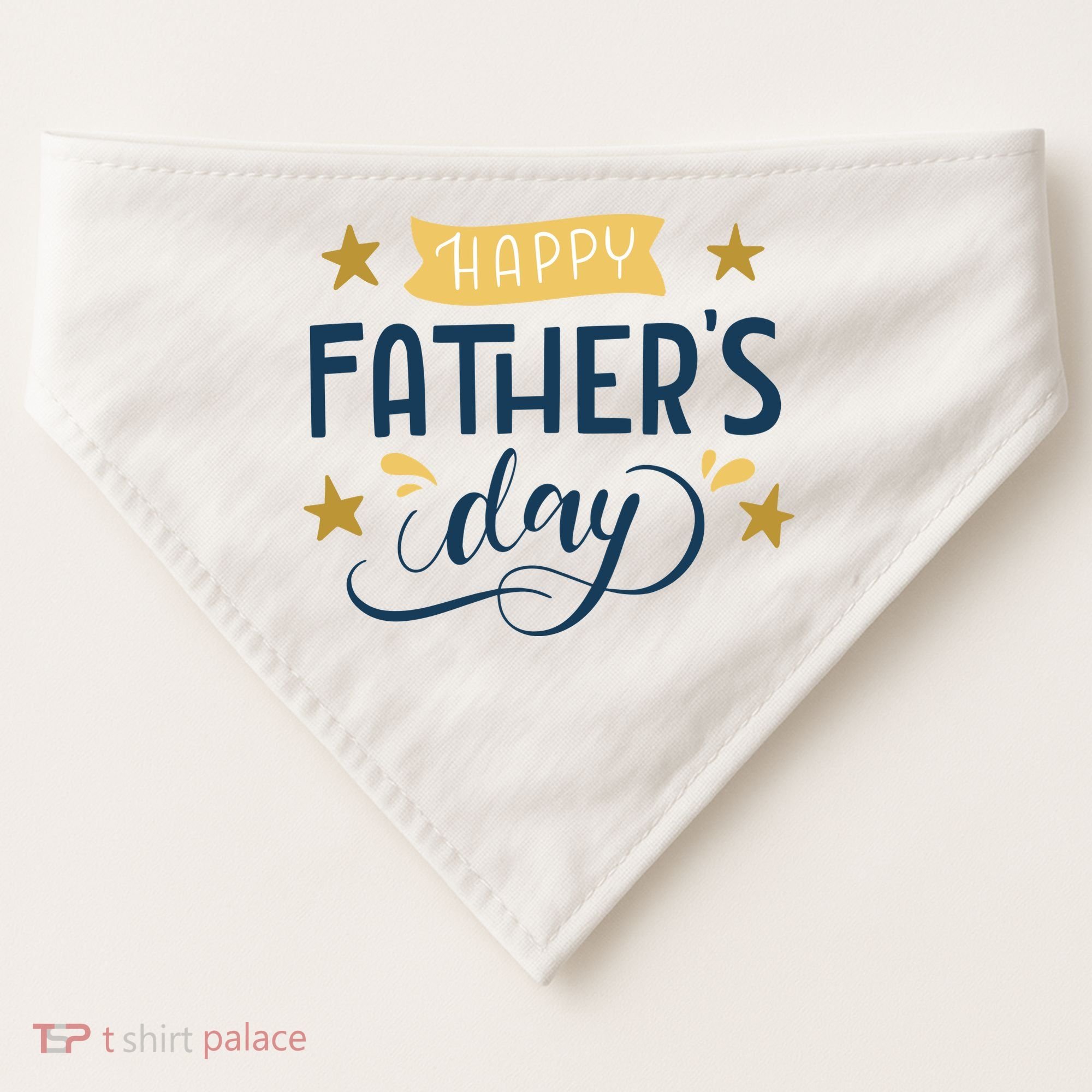 Happy Fathers Day Celebration Gift USA-Made Doggie Bandana
