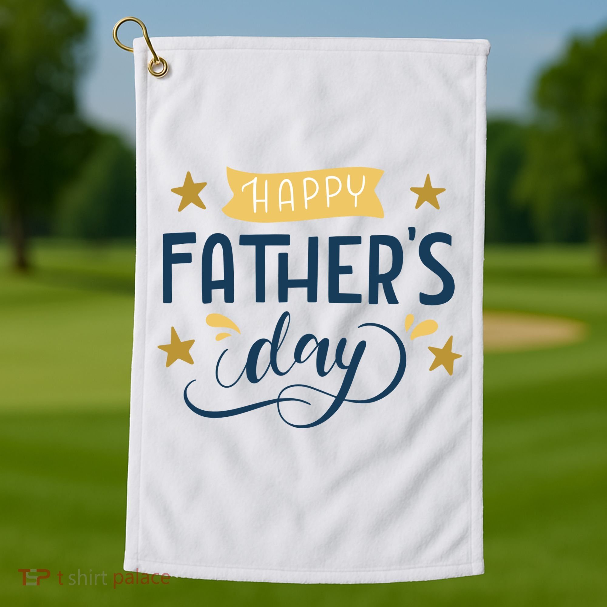 Happy Fathers Day Celebration Gift Golf Towel