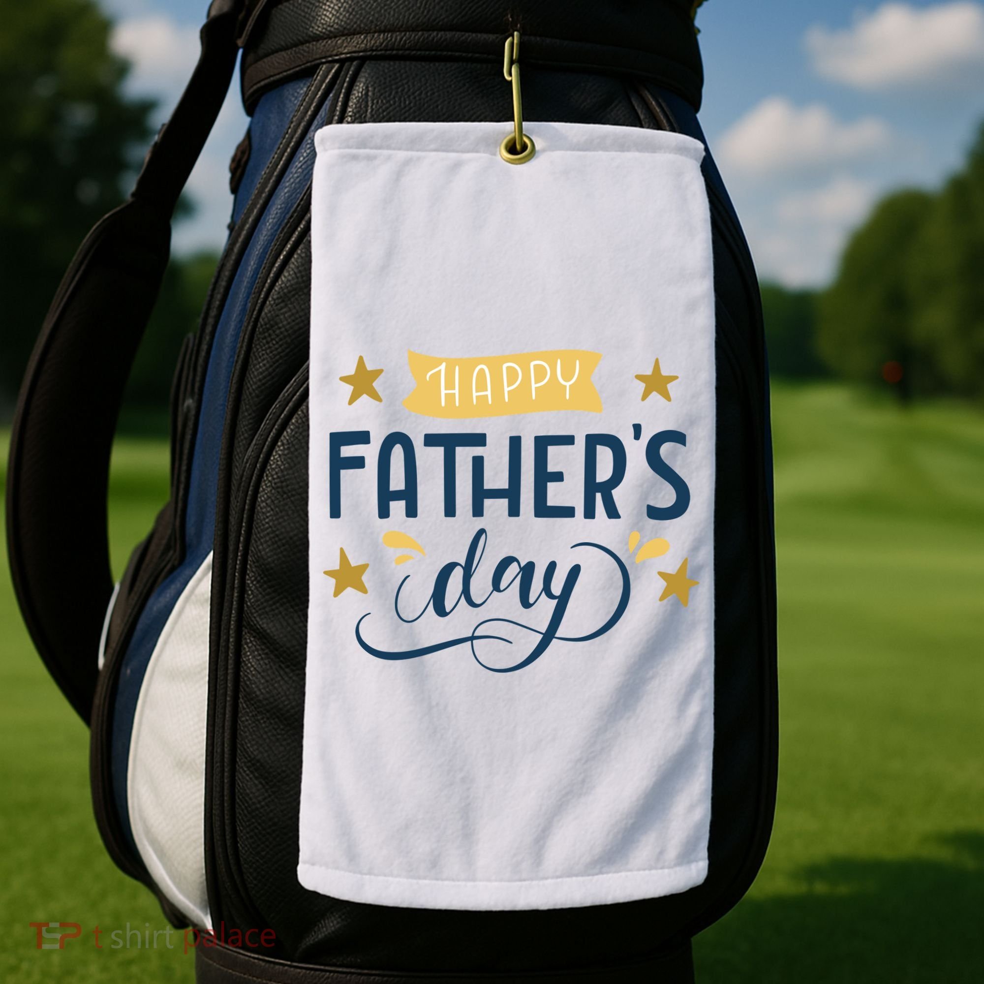 Happy Fathers Day Celebration Gift Golf Towel