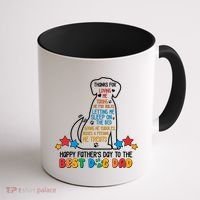 Happy Father's Dad To The Best Dog Dad Coffee Mug thumb 1