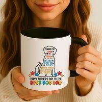 Happy Father's Dad To The Best Dog Dad Coffee Mug thumb 3