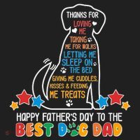 Happy Father's Dad To The Best Dog Dad Beanie thumb 2