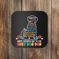 Happy Father's Dad To The Best Dog Dad Coaster thumb 0