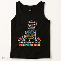 Happy Father's Dad To The Best Dog Dad Tank Top thumb 2