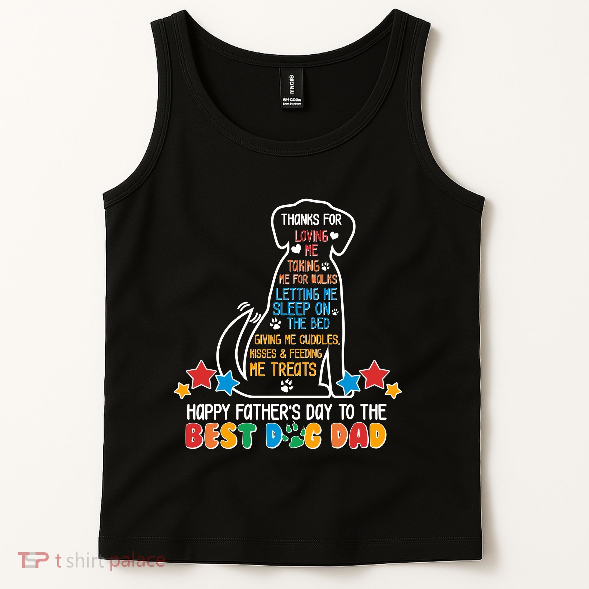 Happy Father's Dad To The Best Dog Dad Tank Top