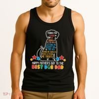 Happy Father's Dad To The Best Dog Dad Tank Top thumb 3