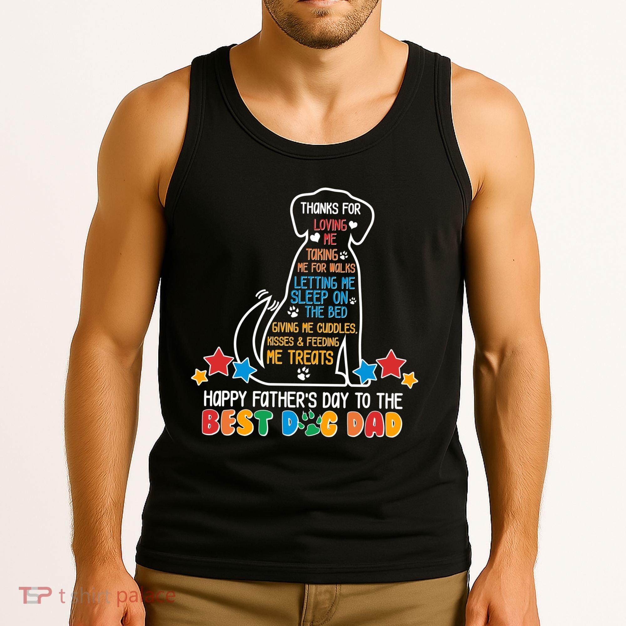 Happy Father's Dad To The Best Dog Dad Tank Top