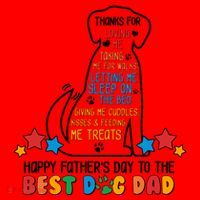 Happy Father's Dad To The Best Dog Dad Santa Hat thumb 1