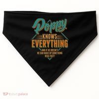Happy Fathers Day Poppy Knows Everything USA-Made Doggie Bandana thumb 0
