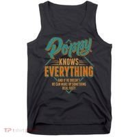 Happy Fathers Day Poppy Knows Everything Tank Top thumb 0