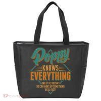 Happy Fathers Day Poppy Knows Everything Tote Bag thumb 0